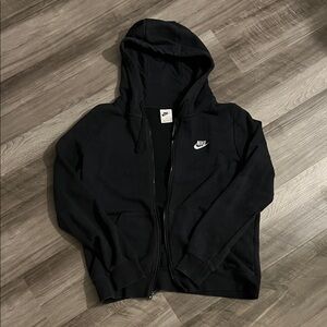 Nike Men's Black Zip-Up Hoodie